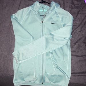 Teal Nike jacket w/ thumb holes